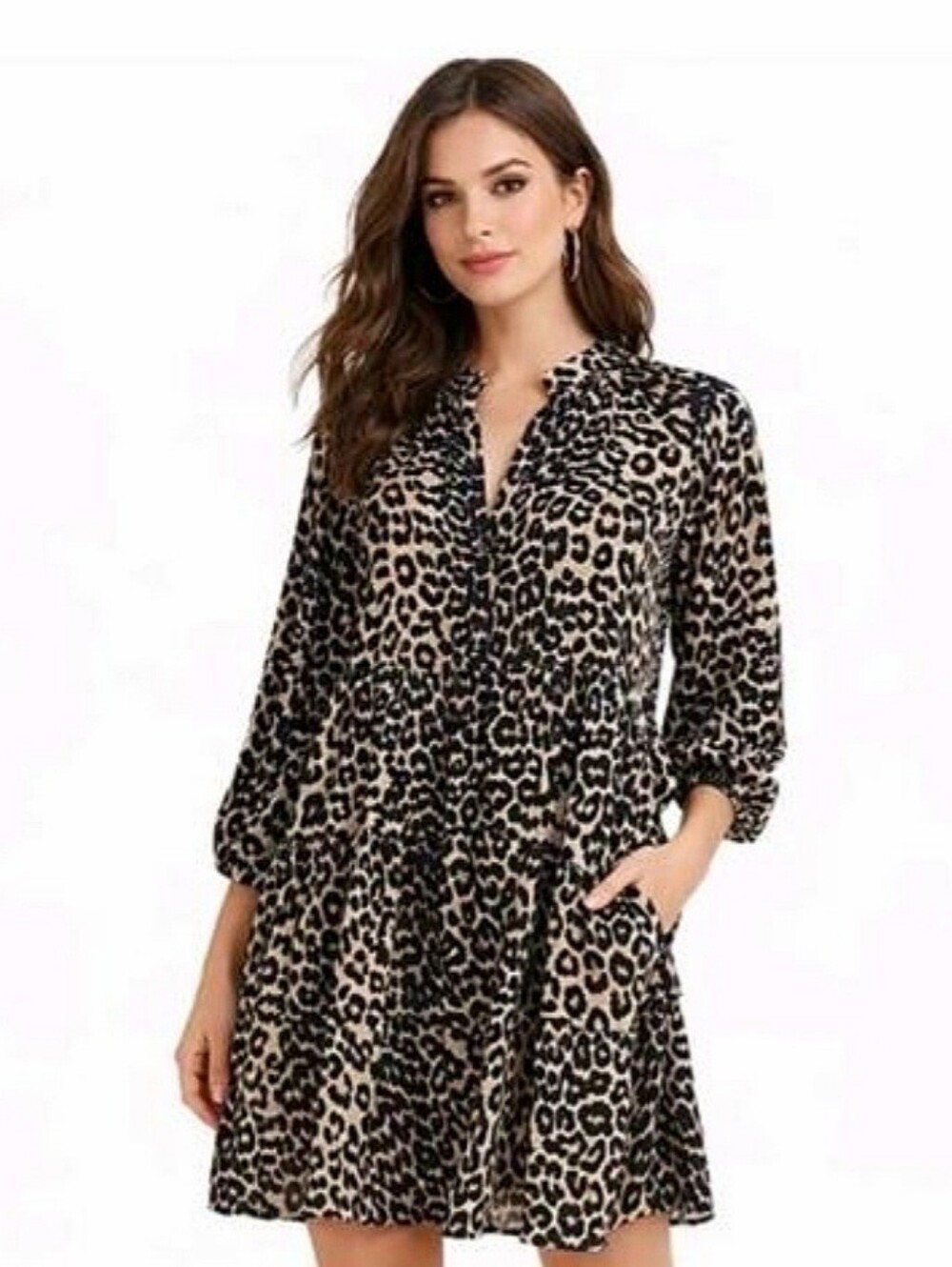 NEW Caralyn Mirand for The Drop Leopard Print Tiered Minidress Sz XL Mobwife NWT